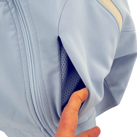 All Seasons Women's Light Blue Jacket XL Full Zip Polyester Spandex - Picture 3 of 11